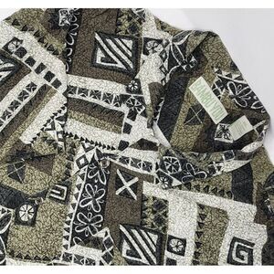 Bambu You 100% Bamboo Hawaiian Button Up‎ Short Sleeve Shirt Men's XXL 2XL Green